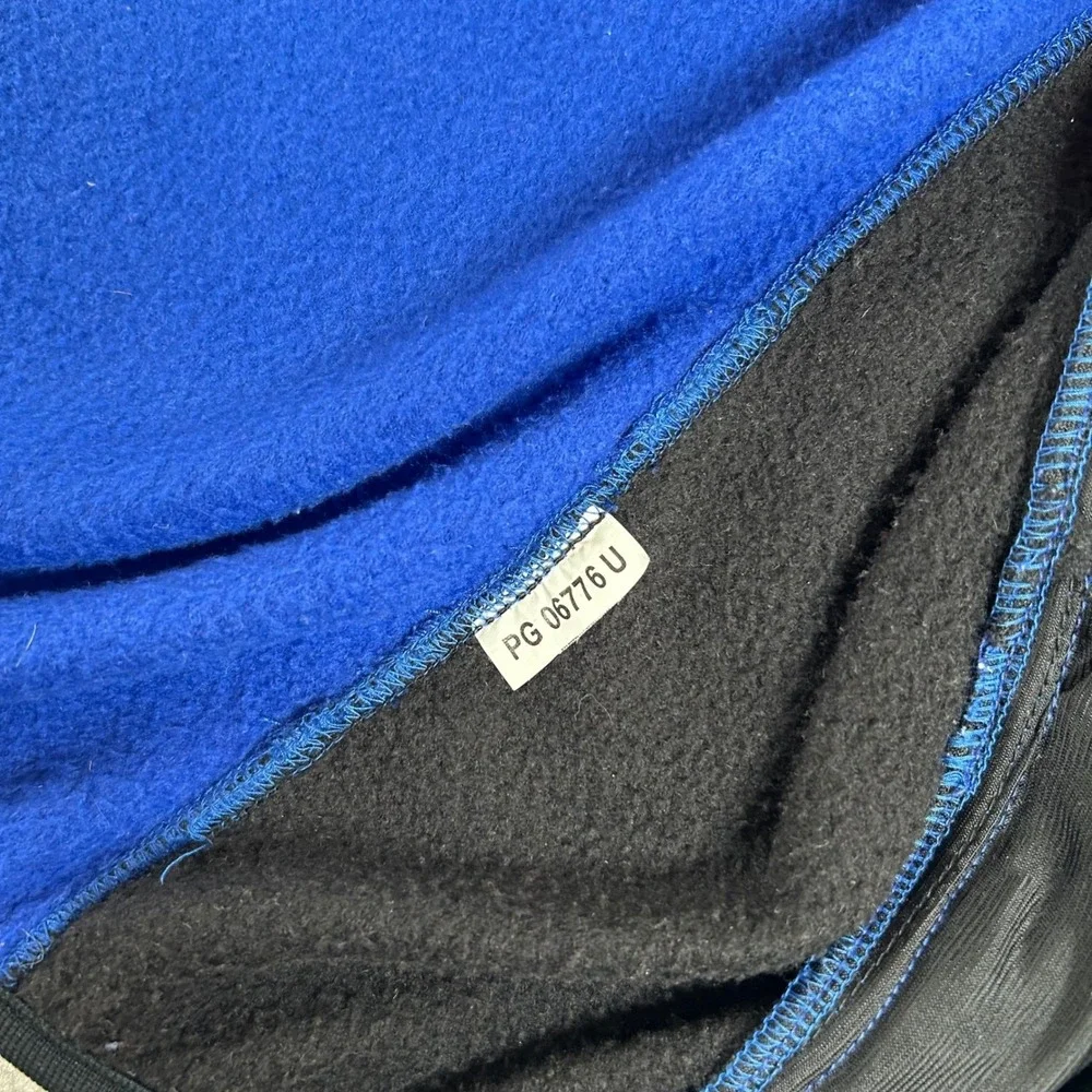 Vintage Helly Hansen Men's Fleece Vest Blue Black Full Zip Mock Neck PG-U Size M
